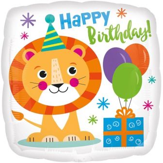 Lion Happy Birthday Foil Balloon - 17''