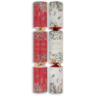 Traditional Merry Christmas Crackers - 10pk