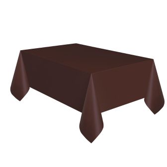 Brown Plastic Table Cover - Each