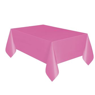Hot Pink Plastic Table Cover - Each