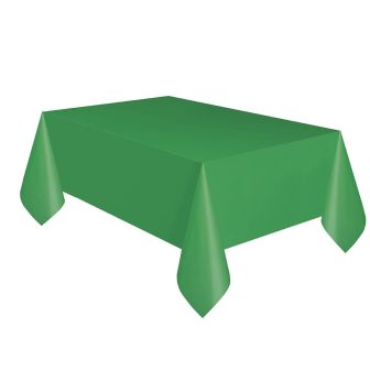Emerald Green Plastic Table Cover - Each