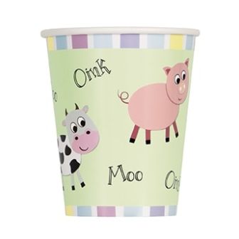 Farm Animal Fun Cups - 8pk
