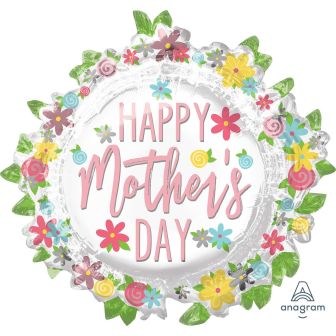 Happy Mother's Day Floral Balloon - 30"
