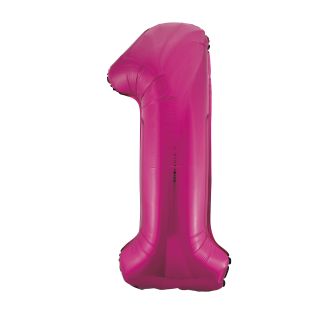 Pink Number 1 Foil Balloon - 34"