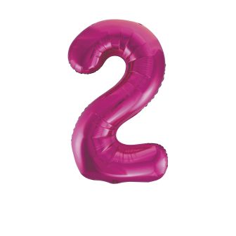 Pink Number 2 Foil Balloon - 34"