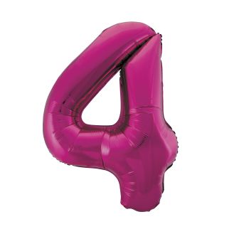 Pink Number 4 Foil Balloon - 34"