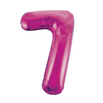 Pink Number 7 Foil Balloon - 34"