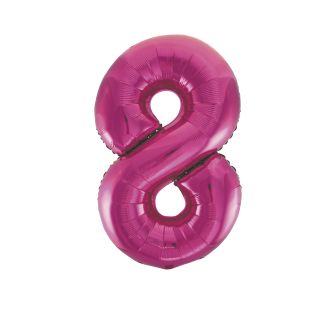 Pink Number 8 Foil Balloon - 34"