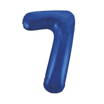 Blue Number 7 Foil Balloon - 34"