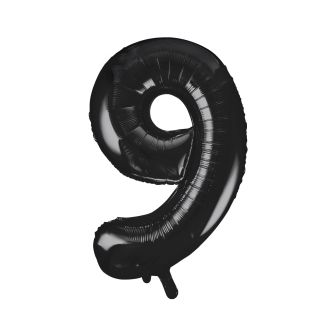 Black Number 9 Foil Balloon - 34"