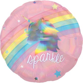 Magical Rainbow Holographic Foil Balloon - 18"