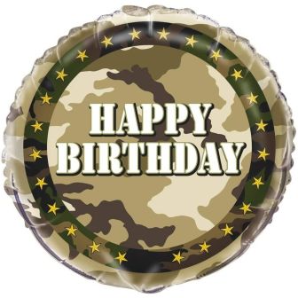 ''Military Camouflage Happy Birthday 18" Foil Balloon