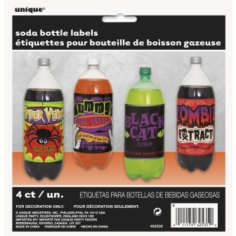 Halloween 2L Pop Bottle Labels - 4pk