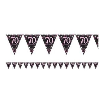 70th Pink and Black Bunting