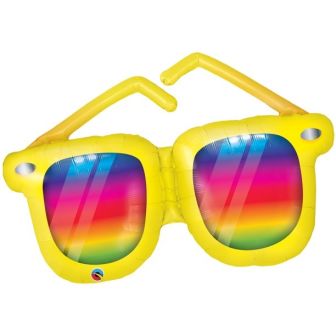 Rainbow Striped Sunglasses SuperShape Foil Balloon - 42"