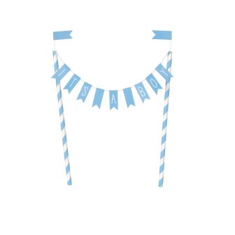 It's A Boy Bunting Cake Topper 