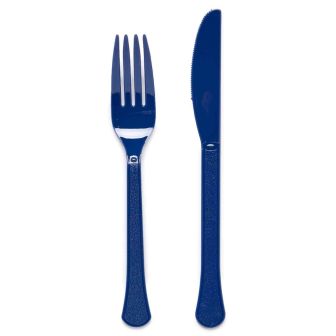 Blueberry Mixed Plastic Cutlery - 24 PK