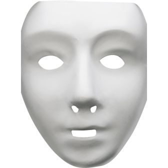 Robot Mask White on Elastic