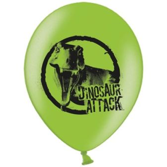 Dinosaur Attack Green Latex Balloons