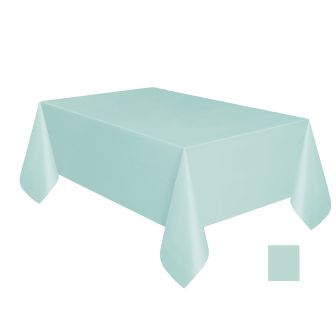 Mint Green Plastic Table Cover - Each