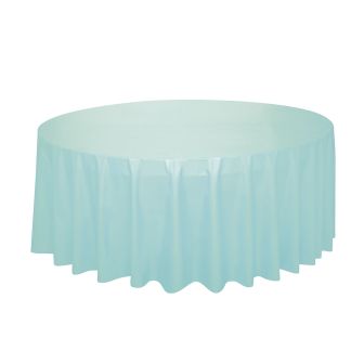Mint Green Round Plastic Table Cover - Each