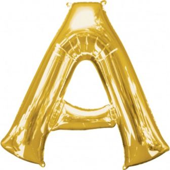 Gold Letter A Balloon - 16"