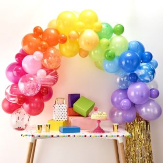 Rainbow Balloon Arch Kit - 85 Piece
