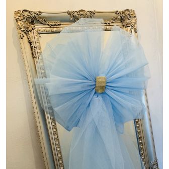 Baby Blue Luxury Christmas Door Bow