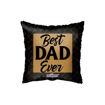 "Best Dad Ever" Black and Gold 18" Foil Balloon