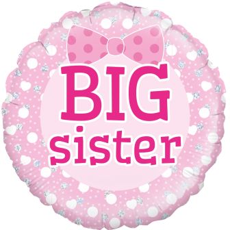 Pink Big Sister Foil Balloon - 18''