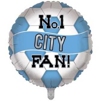 No.1 City Fan Blue Foil Balloon - 18" 