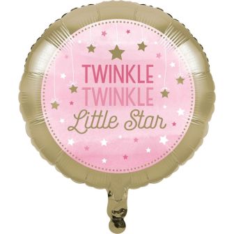One Little Star Girl Foil Balloon