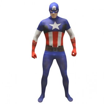 Basic Captain America Morphsuit - L