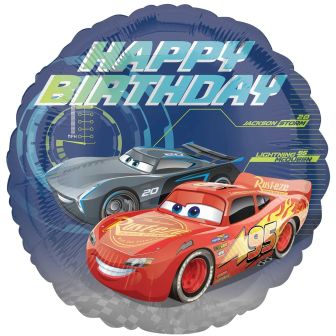 Cars 3 Happy Birthday Standard HX Foil Balloon