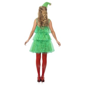 Christmas Tree Costume Green with Dress & Hat (L)