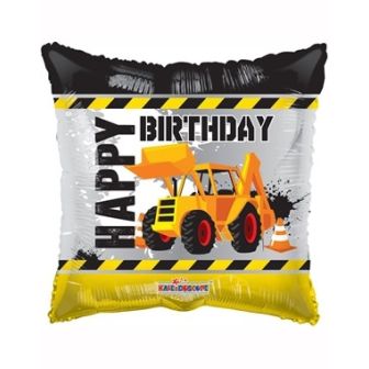 Happy Birthday Construction Foil Balloon - Each