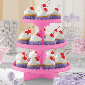 Hot Pink 3 Tier Cake or Treat Stands 