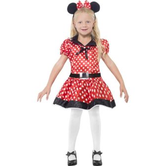 Cute Mouse Costume Red with Dress Belt & Headband