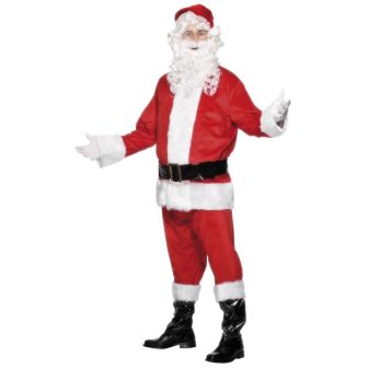 Deluxe Santa Costume Red - Large