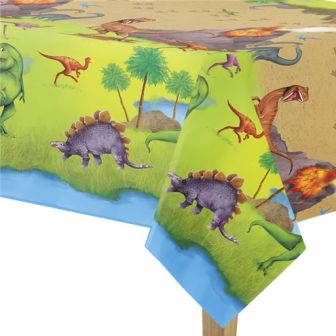Dinosaur Adventure Plastic Tablecover - 1.37m x 2.13m