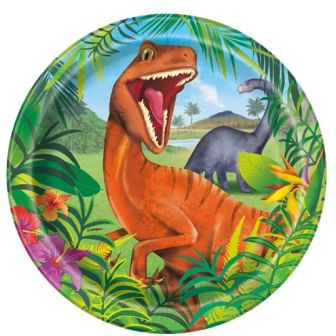 Dinosaur Adventure Paper Plates - 23cm