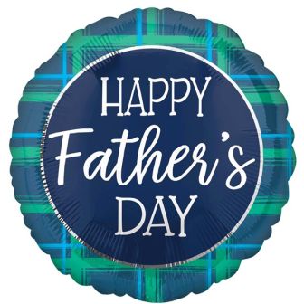 "Happy Father's Day" Checks 18" Foil Balloon