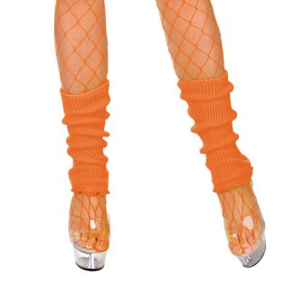 Neon Orange 80's Leg Warmers