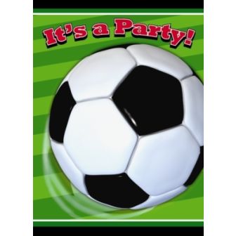 Football Party Invitations - 8pk