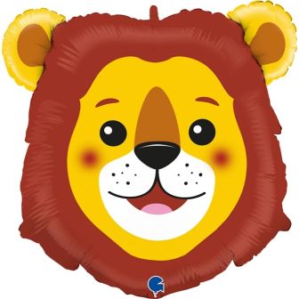Grinning Lion Head Large Foil Balloon - 29"