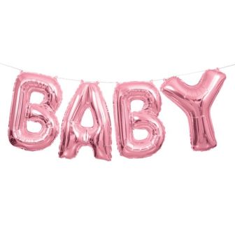 Baby Girl Phrase Balloon Bunting