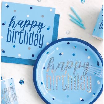 Blue Glitz Birthday DIY Party Pack 