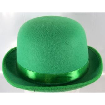 Bowler Hat Felt Green one size fits all