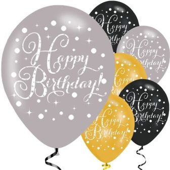 Happy Birthday Balloons - 6pk