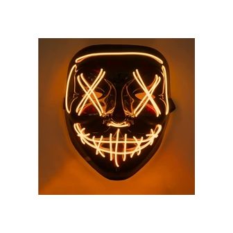 Light Up Vendetta Black Mask With Orange Colour